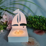 Life Tree Sailing Fish Ornaments Candle Holder Silicone