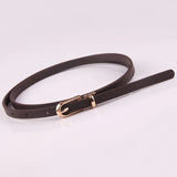 2023 Women Belts New PU Leather Simple Metal