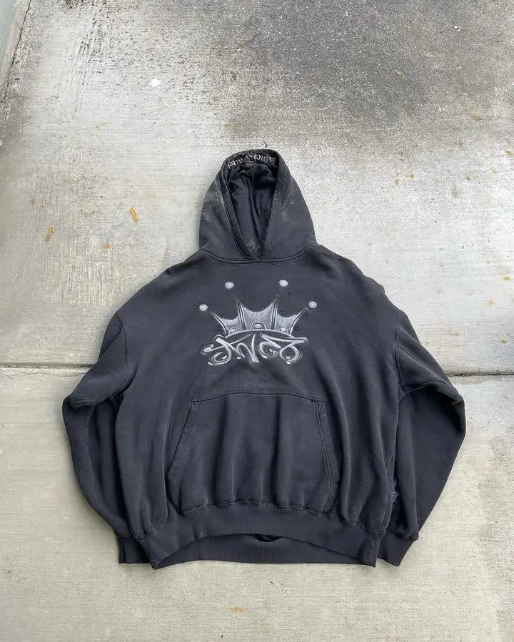 JNCO Hoodie Y2K Retro Hip Hop Skull Graphic