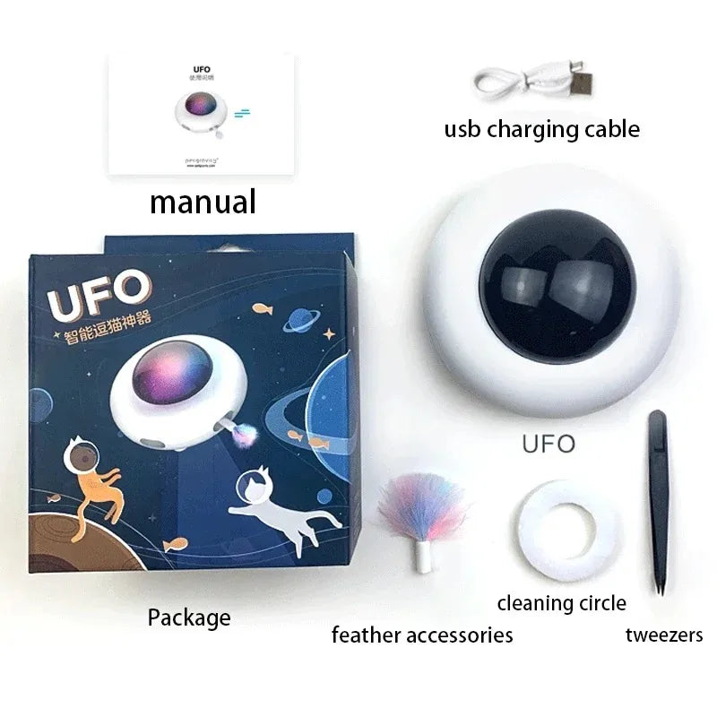 Cat Toy Smart Teaser UFO Pet Turntable Catching