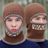 Men's Neck One-Piece Hat Winter Thickened Warm Woolen