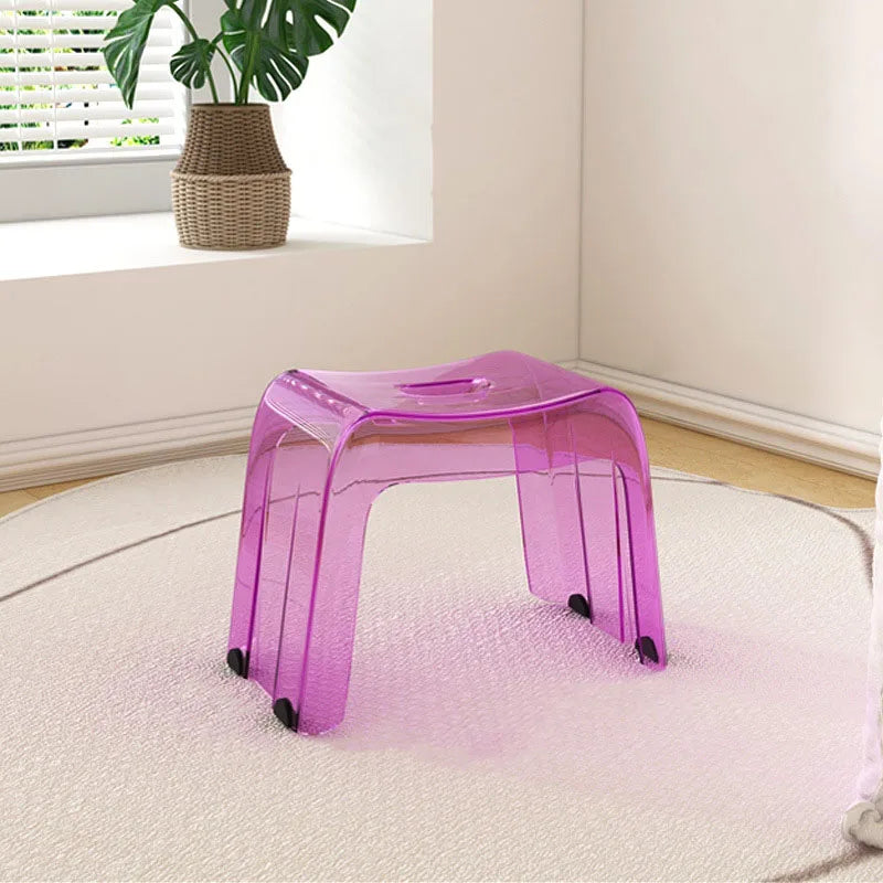 Household Living Room Tea Table Transparent Low Stool