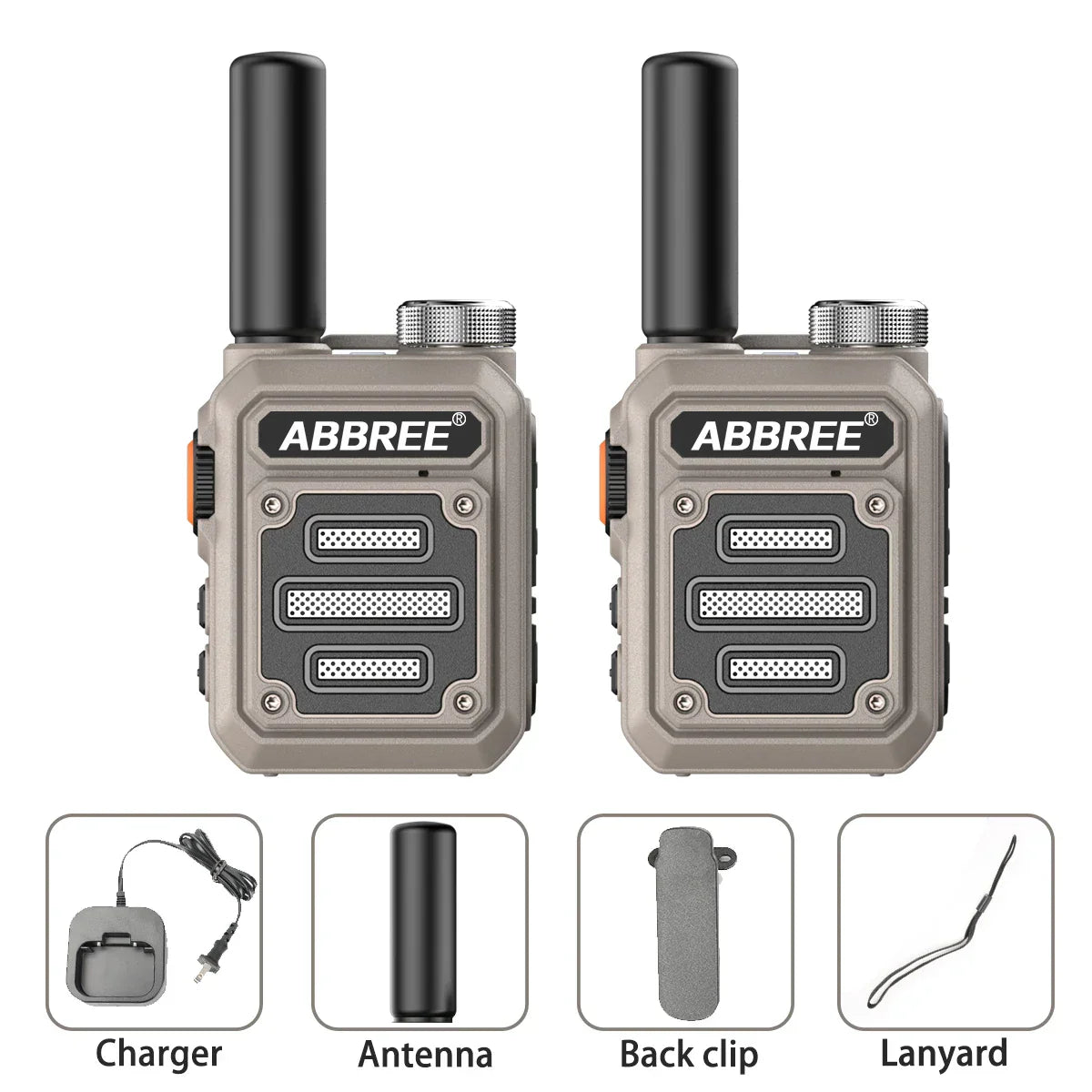 2PCS ABBREE AR-63 Mini Walkie talkie Wireless Copy