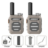 2PCS ABBREE AR-63 Mini Walkie talkie Wireless Copy