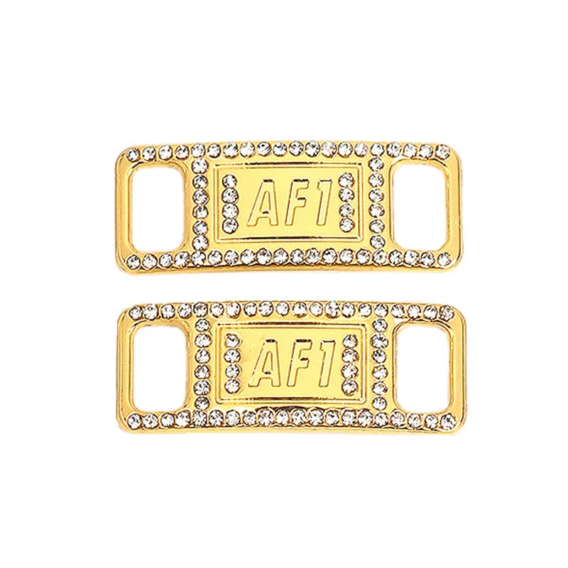 1Pair AF1 Diamond Shoe Charms Fashion Laces Buckle