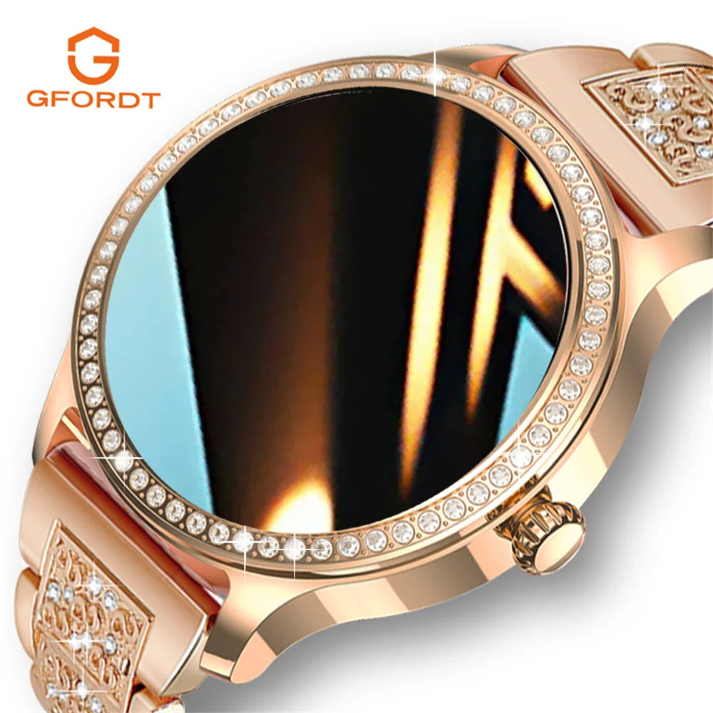 Diamond-studded Smart Watch 2024 For Women Lovely Steel