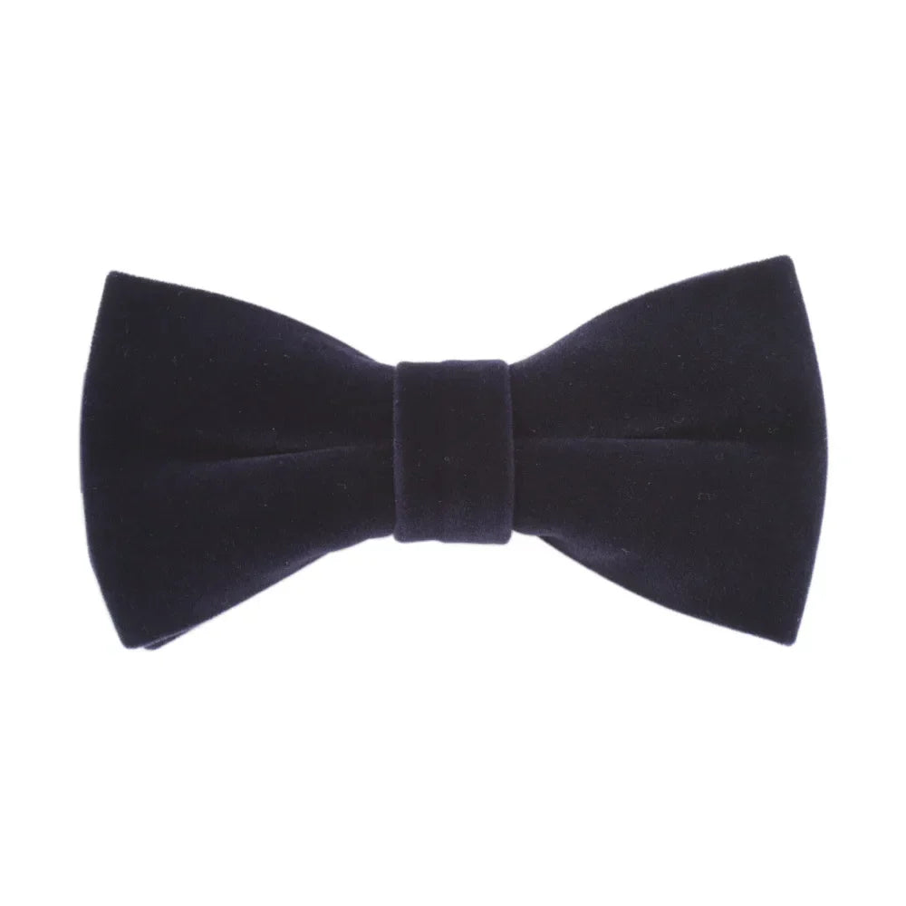 Navy Blue Black Velvet Bowties For Man Bowtie