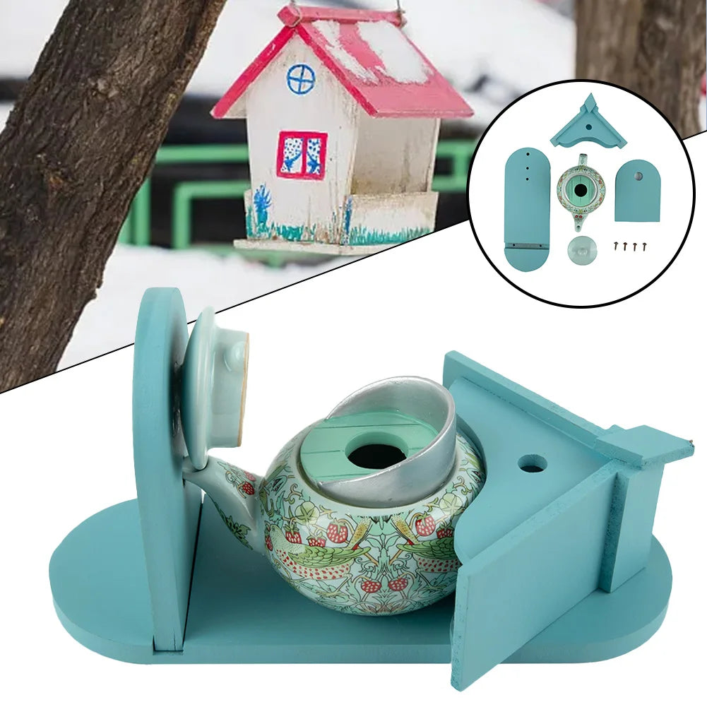 Bird House Feeder Teapot Birdhouses Hanging Hummingbird Feeders