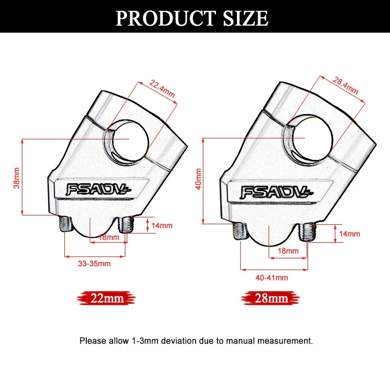 22mm Handlebar Riser Clamp for Suzuki DL650 V-Strom