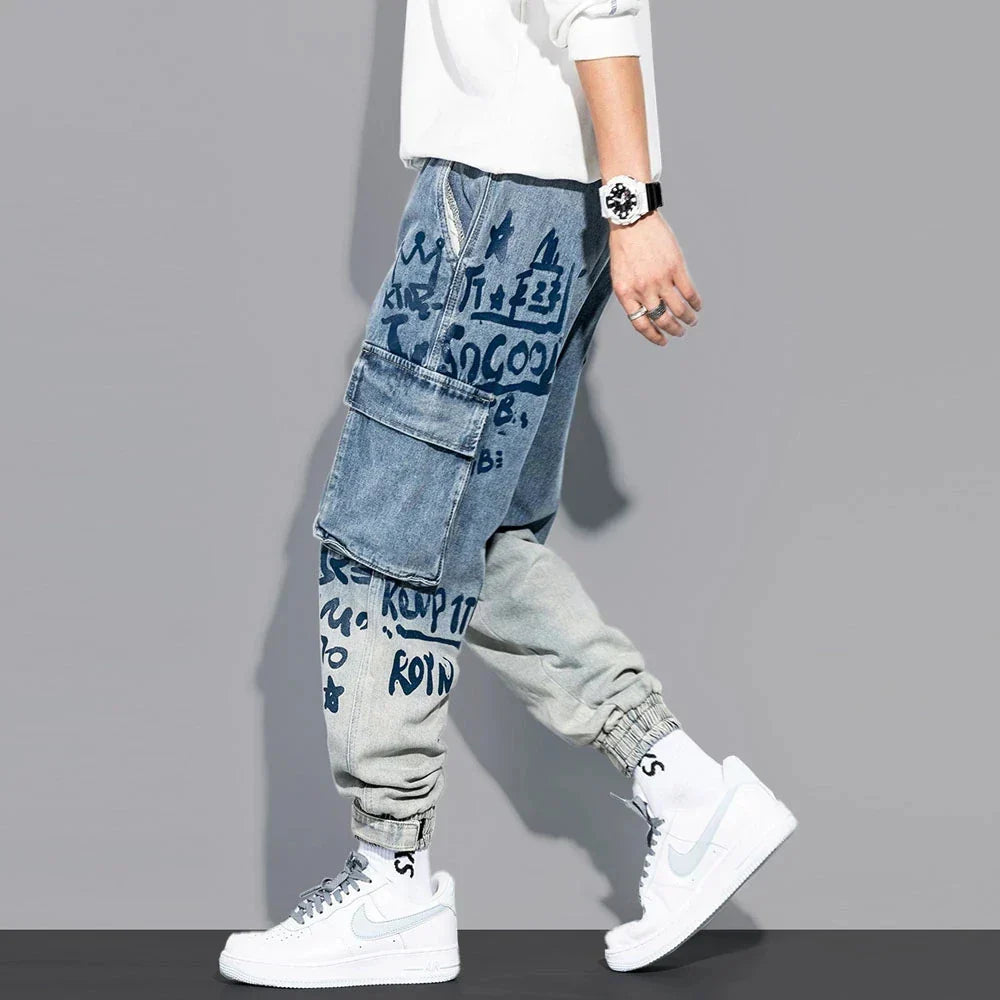 2023 Spring Autumn New Streetwear Baggy Jeans Men