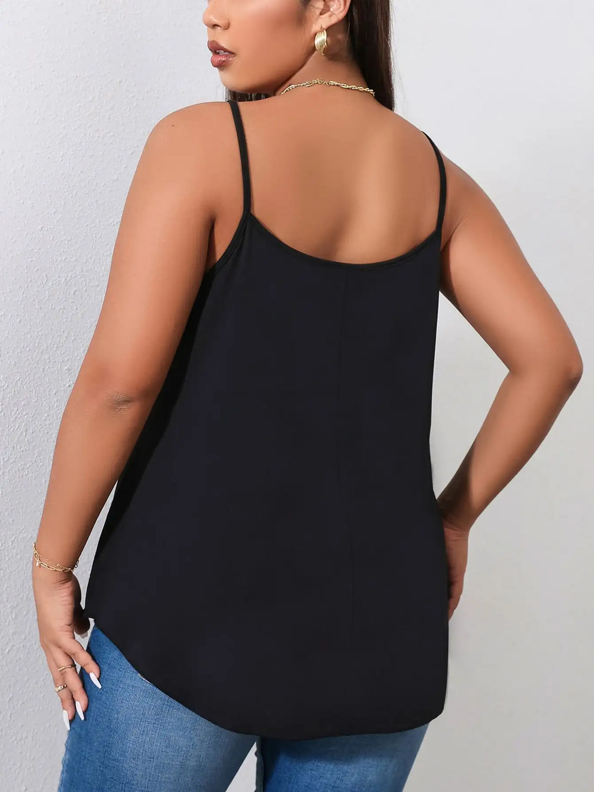 Black Plus Size Camis for Woman Camisole Large