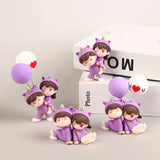 1Pair Cute Creative Cartoon Purple Pajamas Couple Car
