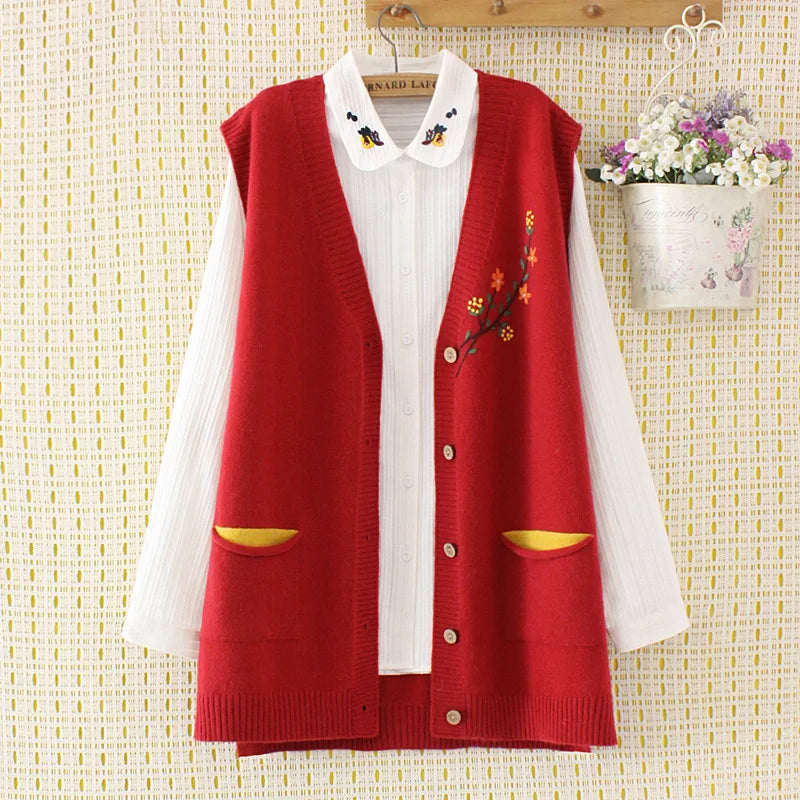 Plus Size Loose Sweaters Vest Women Clothing 4xl