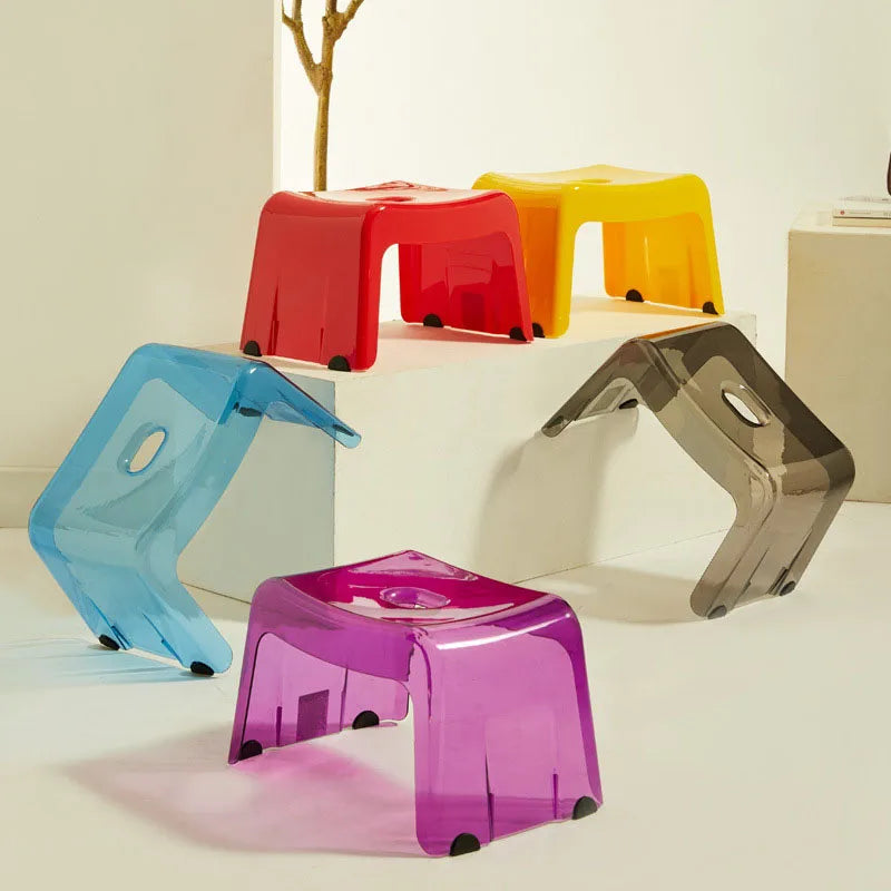Household Living Room Tea Table Transparent Low Stool
