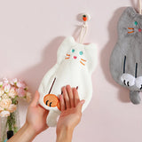 Cute Coral Plush Cat Wipe Towel Microfiber Hand