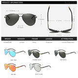 AOWEAR Men's Aviation Sunglasses Men Polarized Mirror Sunglass