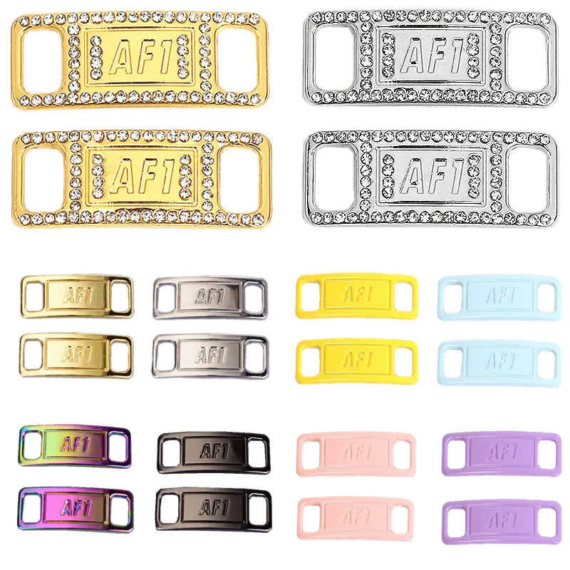 1Pair AF1 Diamond Shoe Charms Fashion Laces Buckle