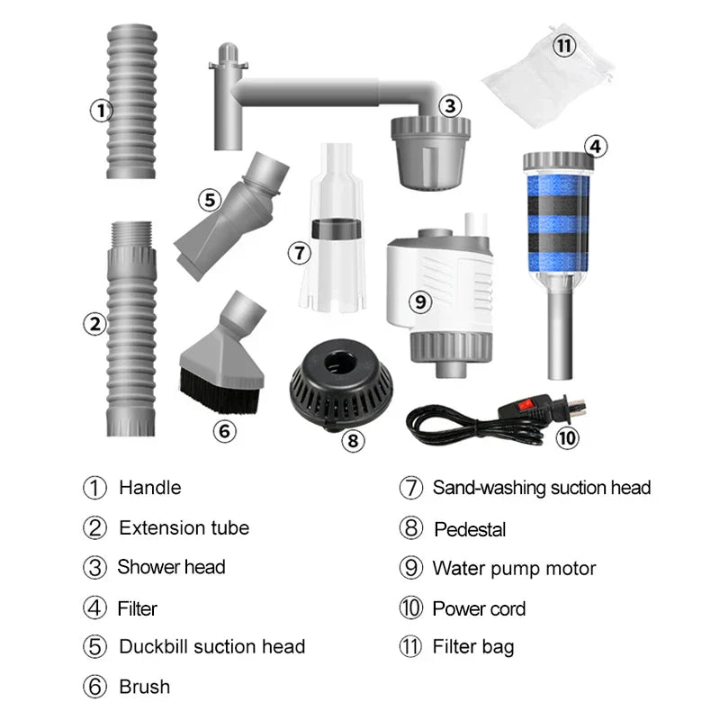 Aquarium Water Change Pump Electric Fish Tank Cleaning