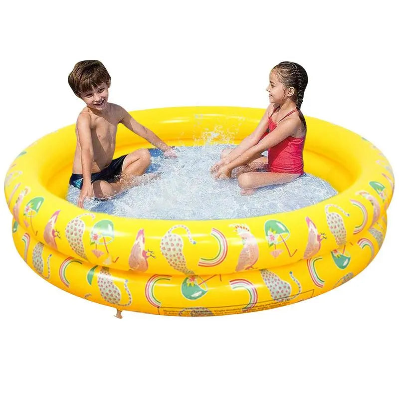 Kids Inflatable Swimming Pool PVC Round Pineapple Printed