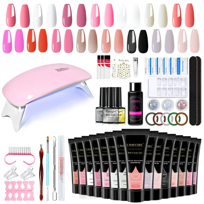 Nail Set for Nail Extensions Quick Building Poly