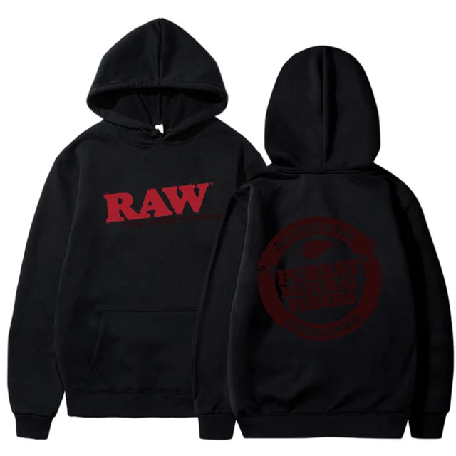 RAW Fashion Hoodie Men's Sweatshirt Polar Fleece Hooded