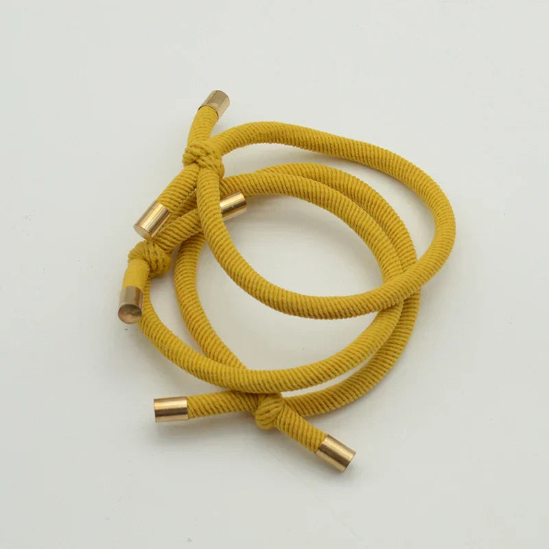 30PCS 5mm Twilled Cords Knotted Elastic Hair Bands