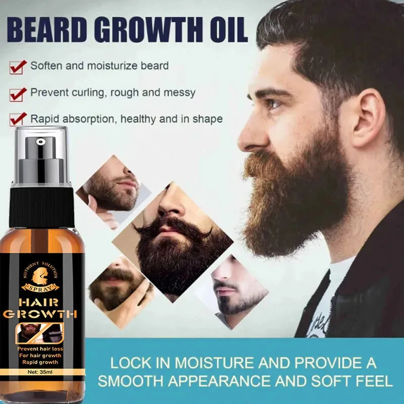 Beard Growth Serum Spray Fast Styling Hair Growing