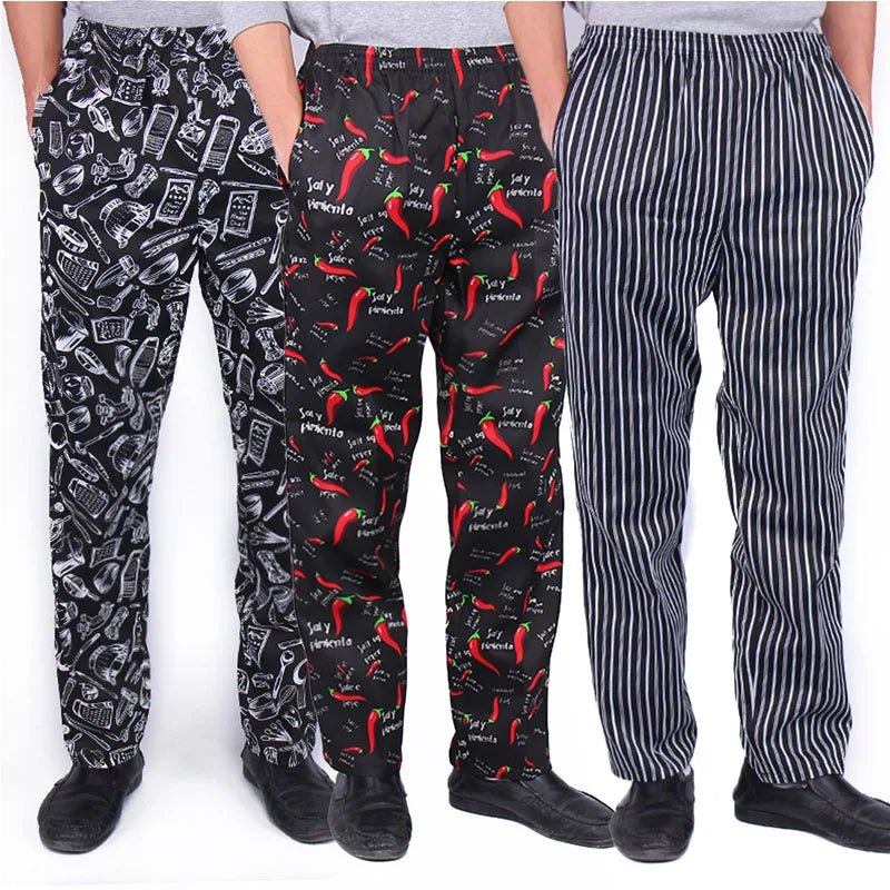 Unisex Chef Uniform Hotel Restaurant Cook Pants BBQ
