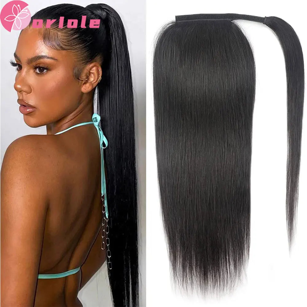 Clip in Ponytail Hair Extension Water Wave Human