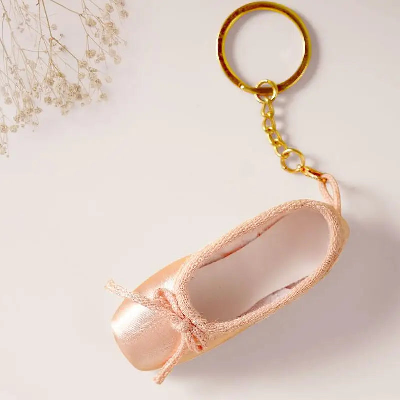 Handmade Mini Ballet Shoe Ballet Keychain Gift Satin