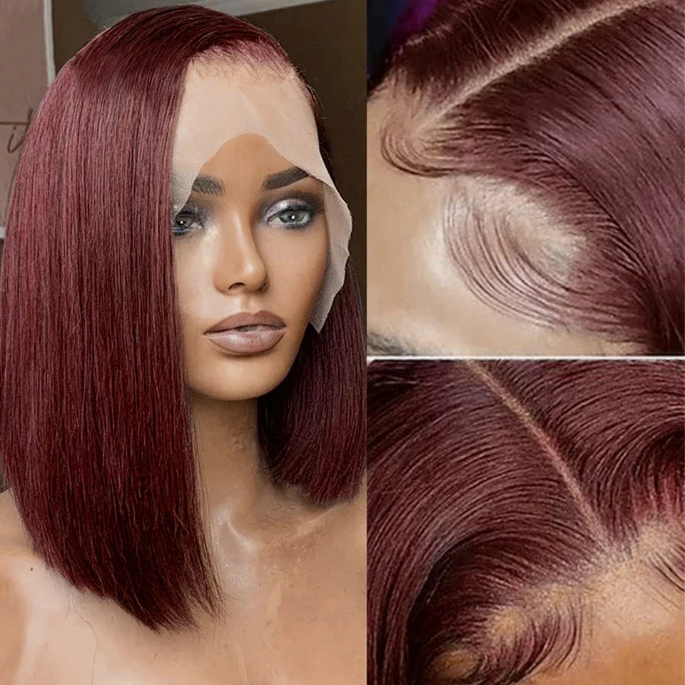 Wear Go Glueless Wig 99J Burgundy Short Bob