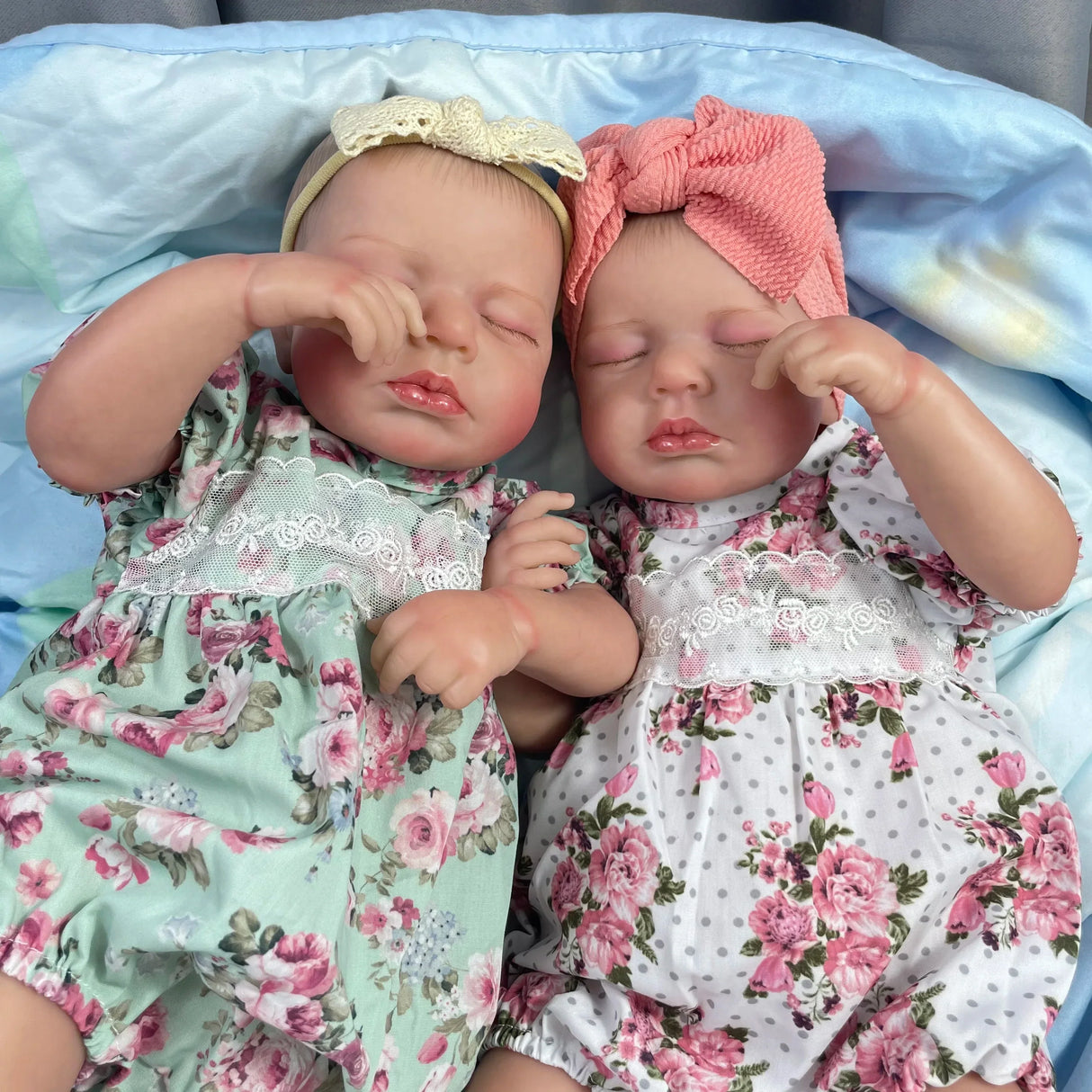 50CM Finished Reborn Baby Dolls LouLou Twins Girl