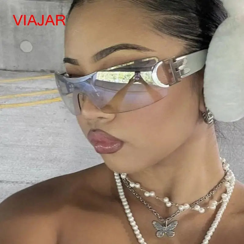 Trendy Y2k Sunglasses Women Men Oversize Designer Brand