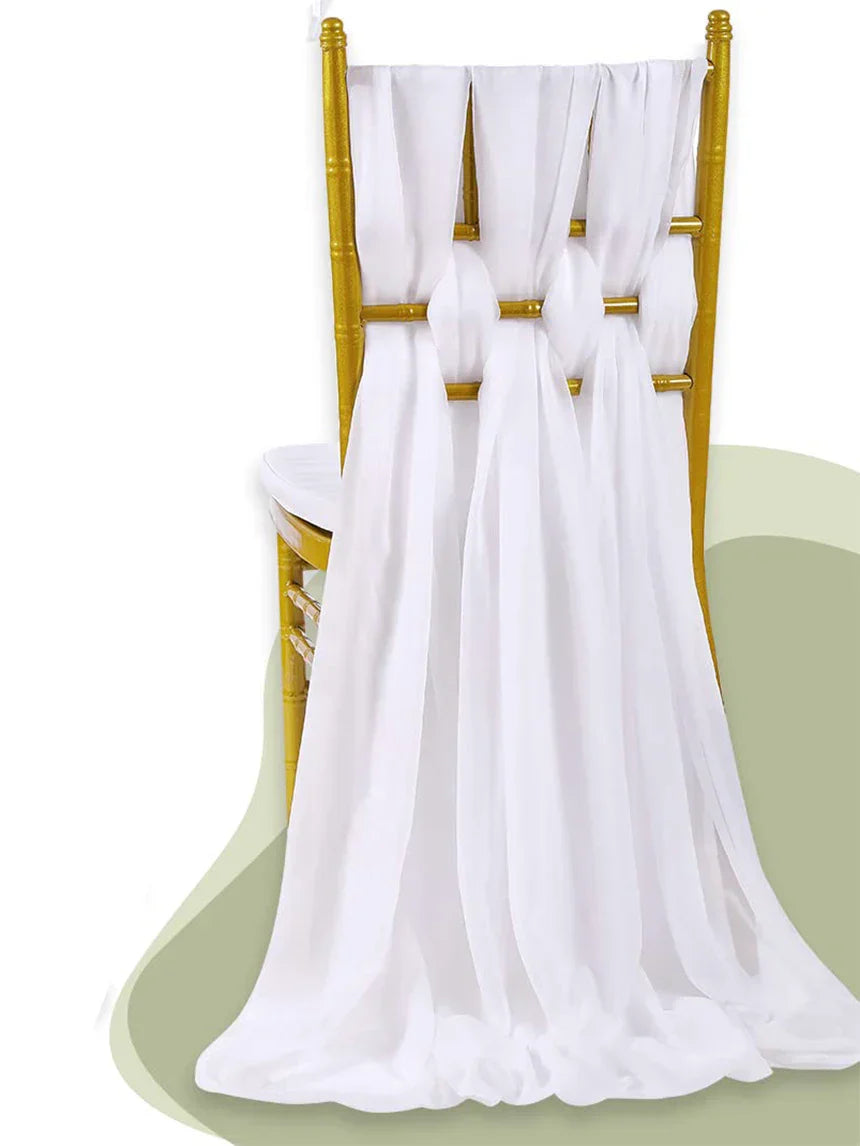 10pcs Wedding Chair Decors Chiffon Chair Sashes Wedding