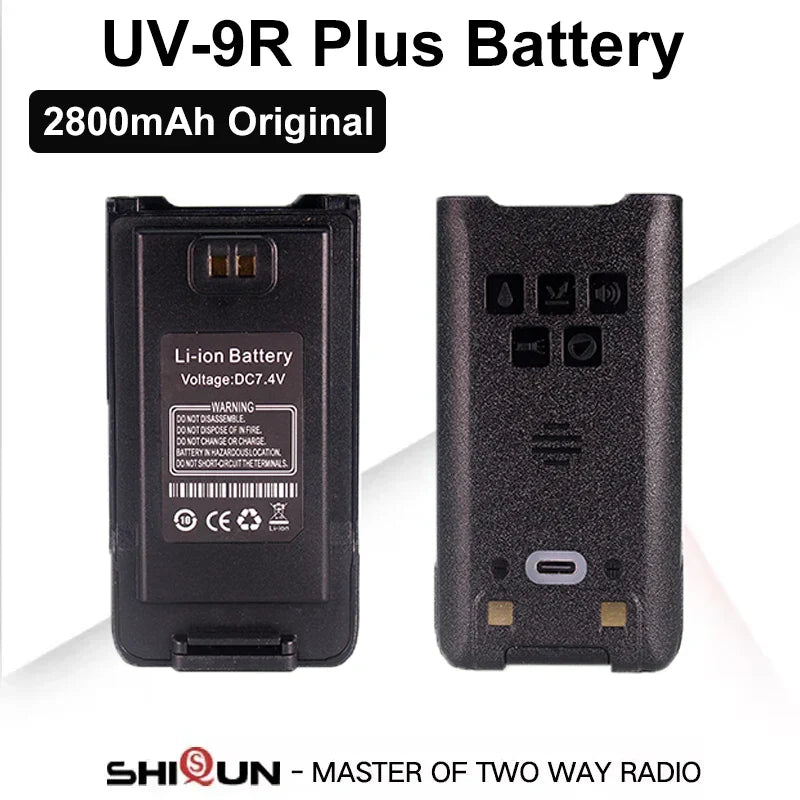 Baofeng UV-9R Battery USB C Charge 4800mAh Li-ion
