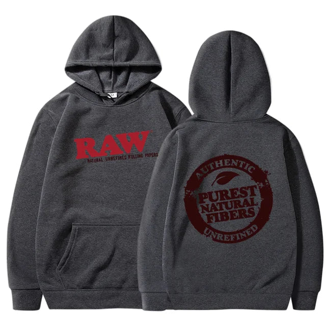 RAW Fashion Hoodie Men's Sweatshirt Polar Fleece Hooded