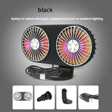 Car Fan New Dualhead USB Electric Fan Multifunction