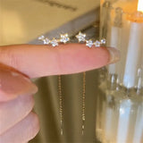 2023 Simple Cross Long Chain Tassel Drop Earrings