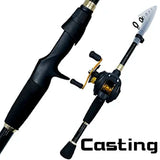 Ghotda Casting Fishing Rod Combo Telescopic Carbon Rod