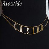 Atoztide Personalized Custom Name Waist Chain for Women