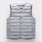 New Winter Men Down Cotton Vest Pocket Coat