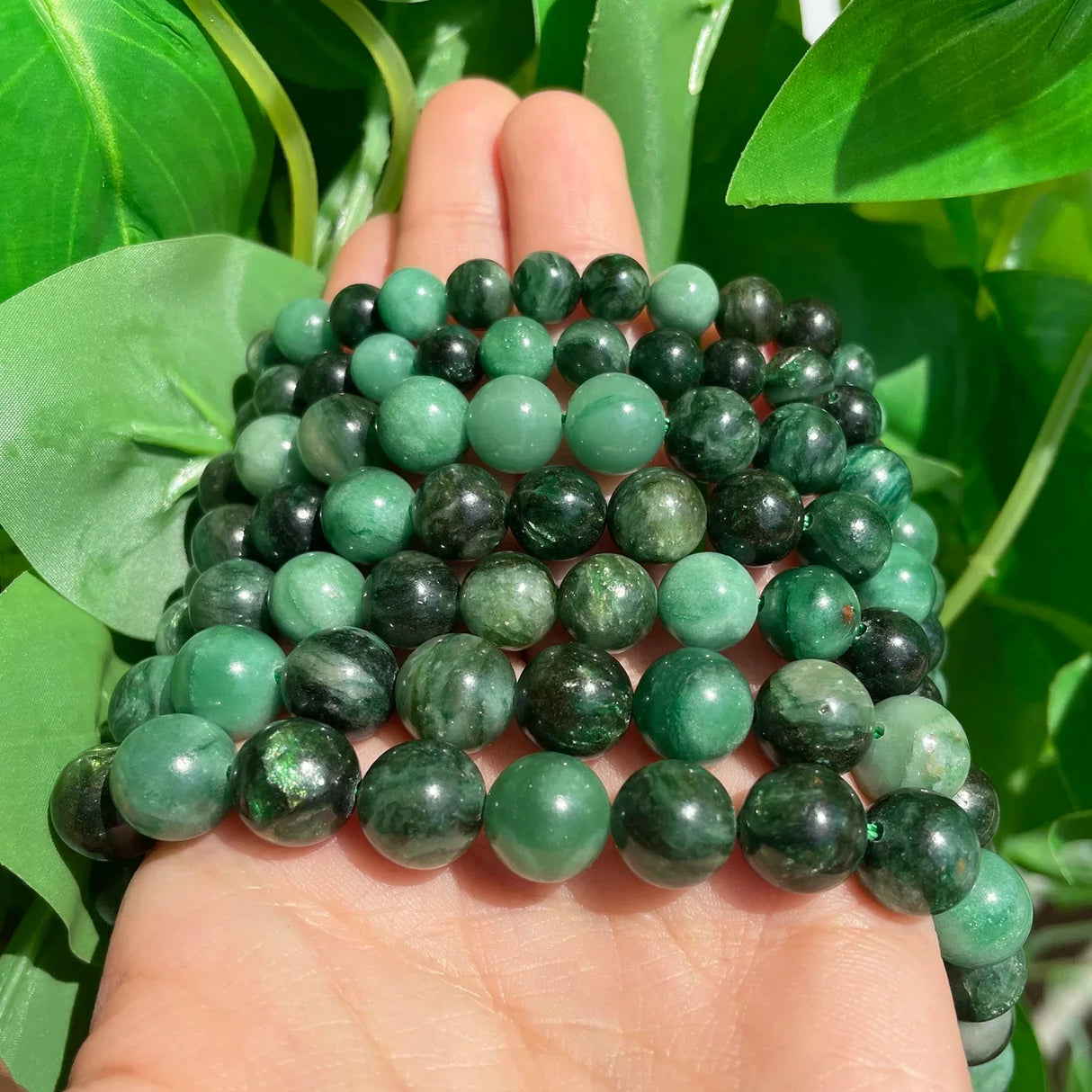 Natural Gem Stone AA Green Emerald Jades Round