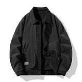 New Men's Lapel Handsome Jacket Solid Color Long-Sleeved