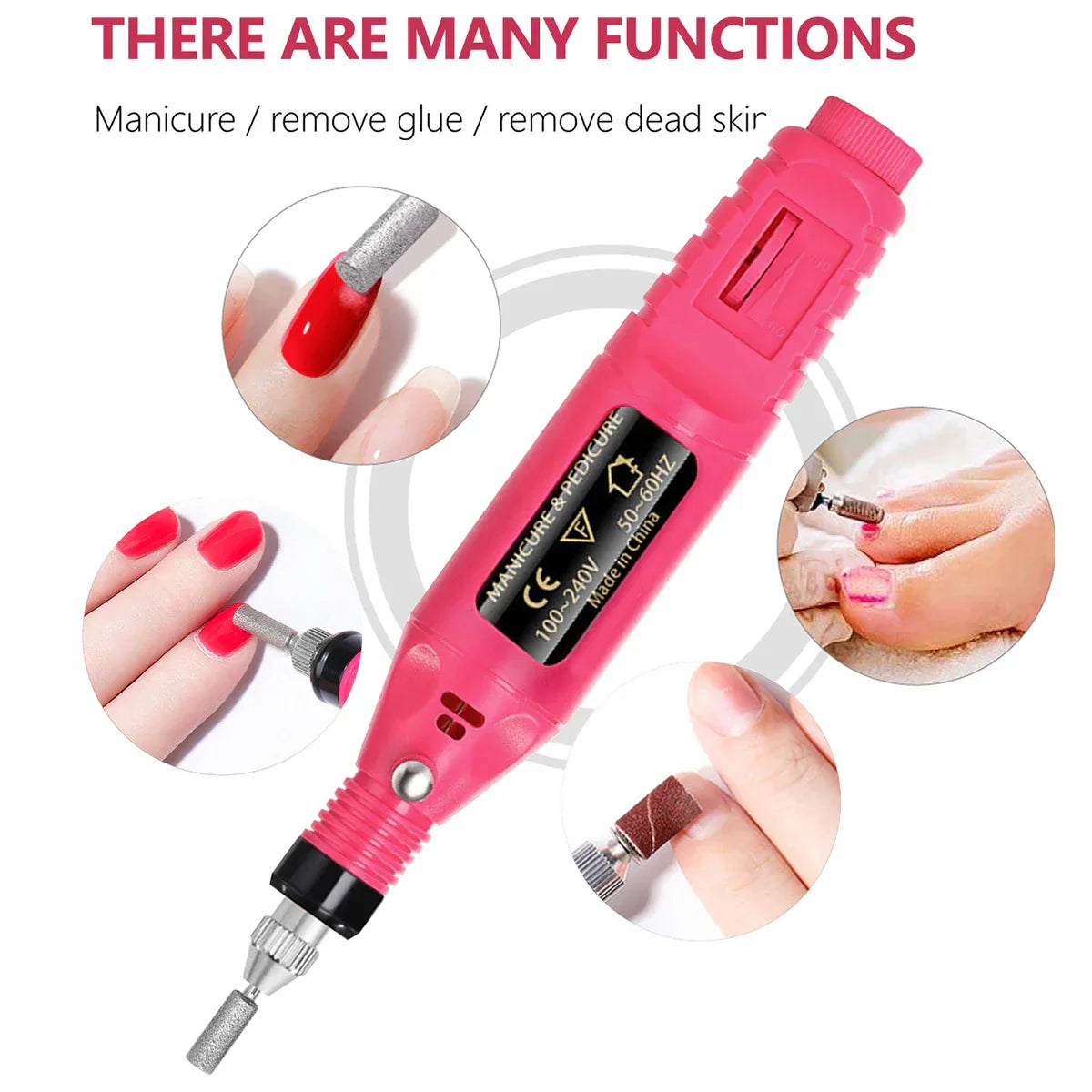 HALAIMAN Nail Art Tools Manicure Equipment Set Electric