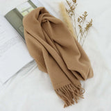 Men Scarf 100 Wool Plaid Warm Soft Muffler