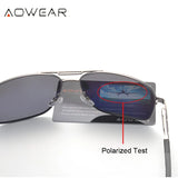 AOWEAR Men's Polarized Mirrored Sunglasses for Men Women