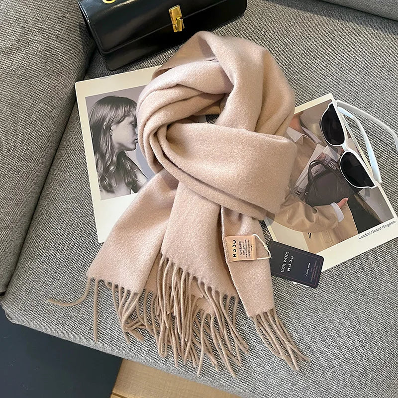 Highquality Australian Wool 100 Solid Color Women's Scarves