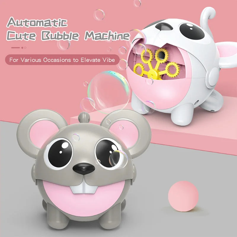 Electric Bubble Machine Automatic Cartoon Mouse Soap Bubble