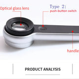 60X Magnifier with UV Light Handheld Illuminated Magnifying