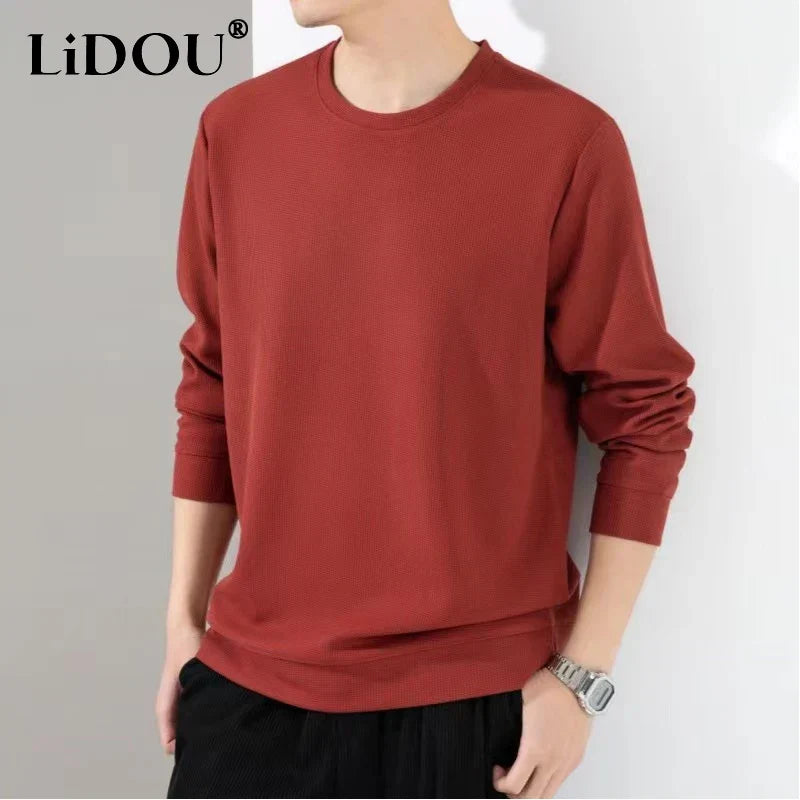 2023 Spring Autumn New Solid Color Round Neck